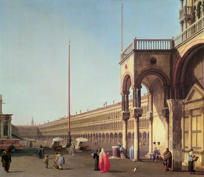 Piazza di San Marco, from the Piazzetta, in Venice by Giovanni Antonio Canal